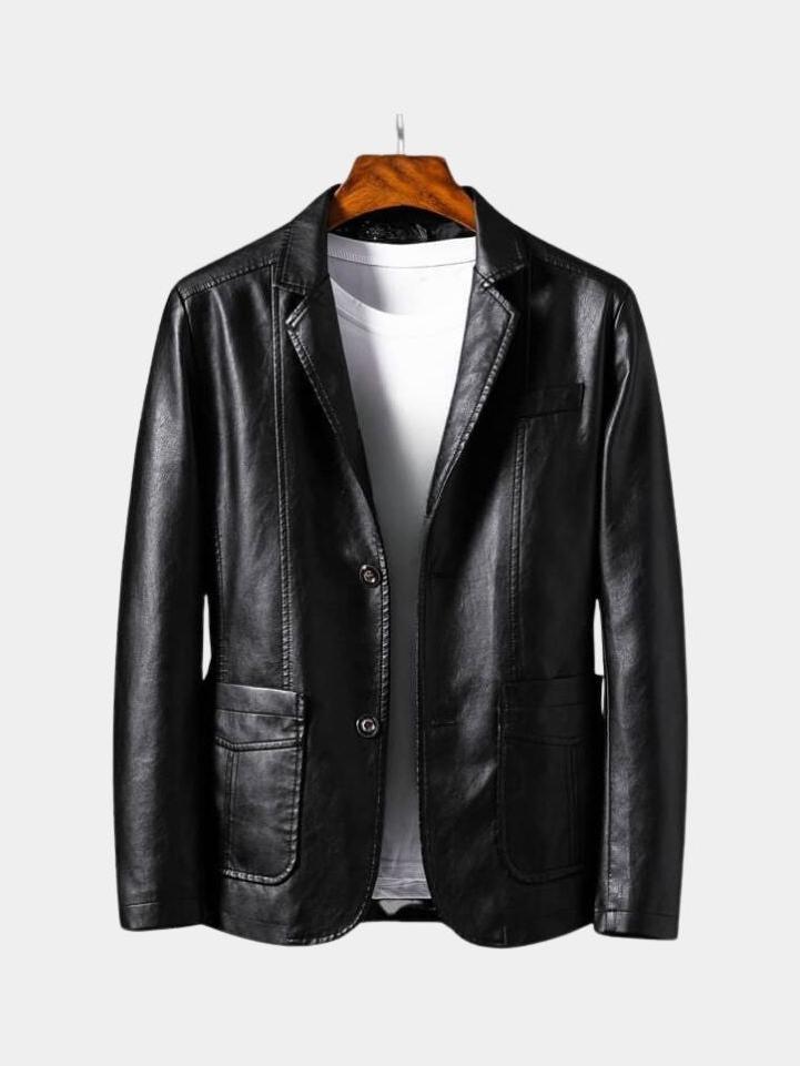 Jonas | Chaqueta de cuero color caramelo