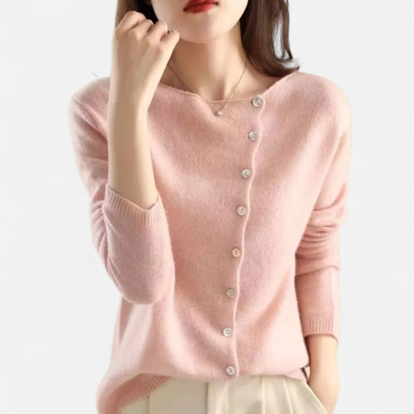 Suéter Mujer Ginevra Elegancia con Botones Icónicos